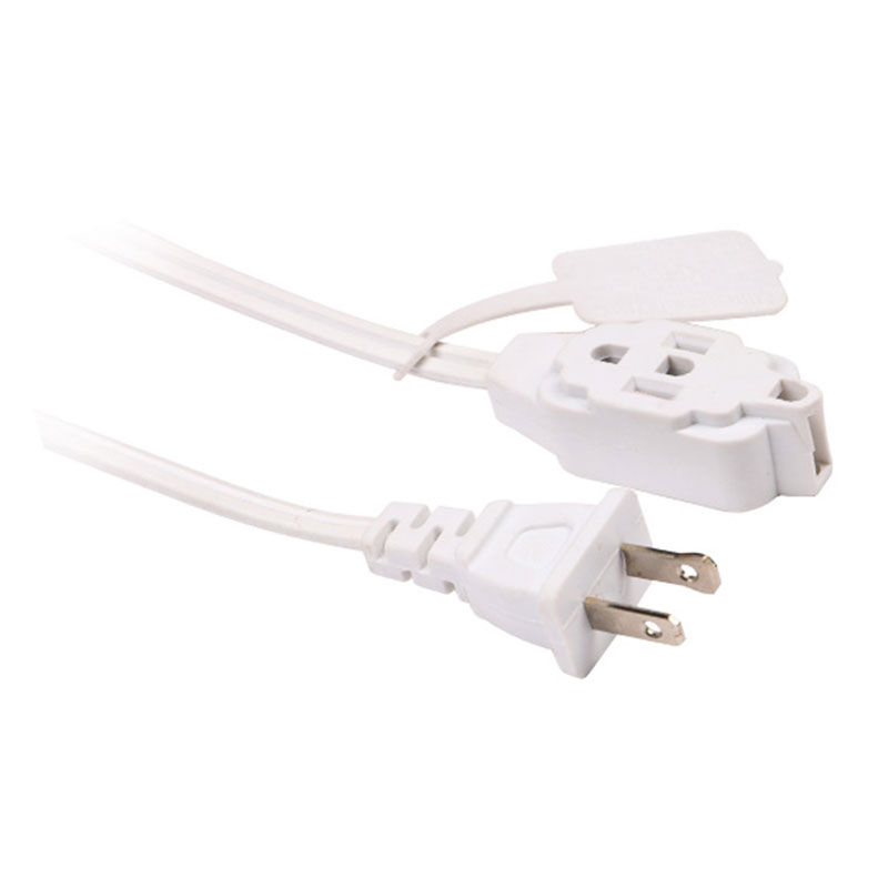 12V americký standardní Spt prodlužovací kabel pro domácnost s dvoukolíkovou zástrčkou a vícenásobnou zásuvkou FP-690,FP-691,FP-692,FP-693,FP-688,FP-689